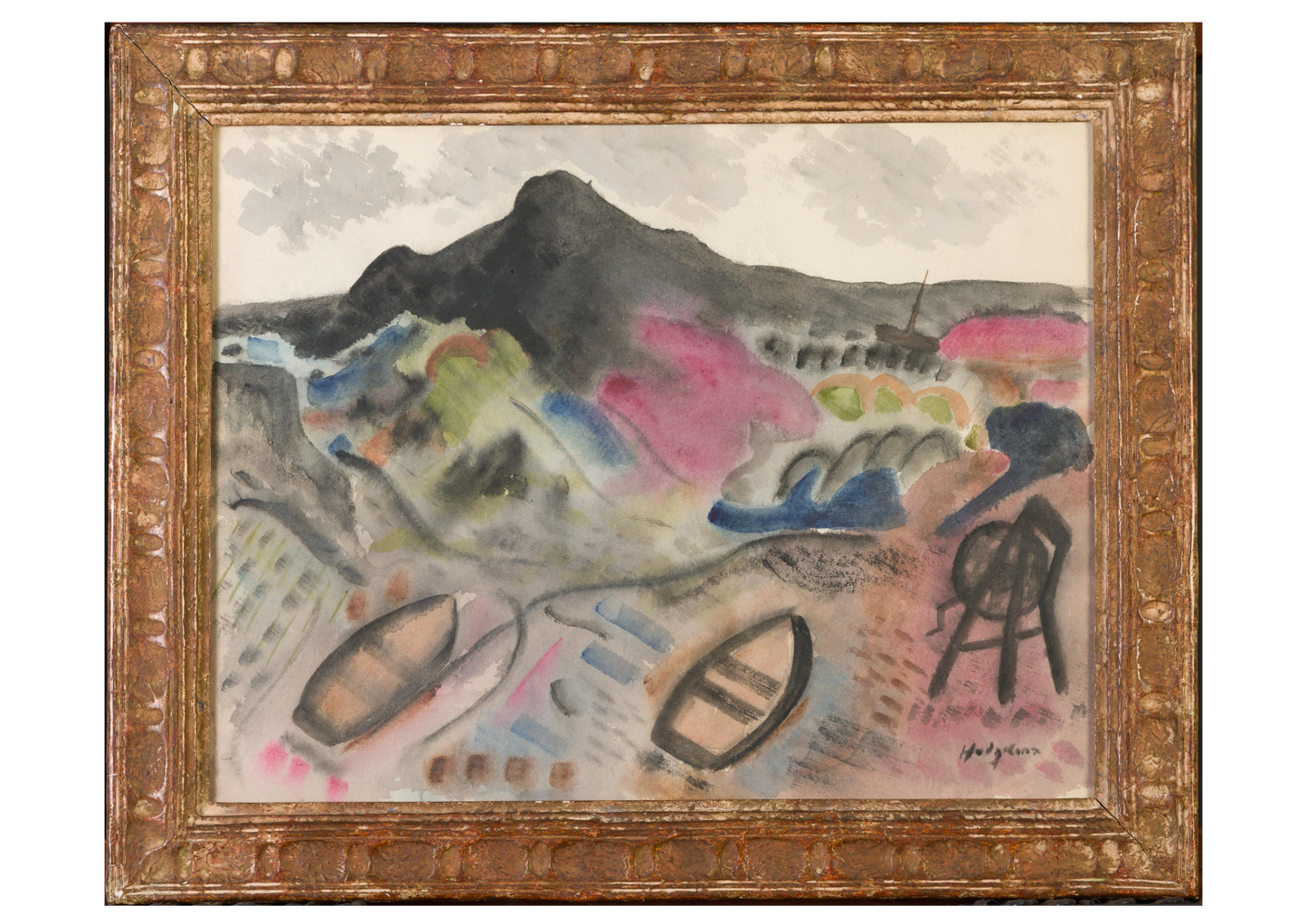 Harbour with Mountainous Landscape