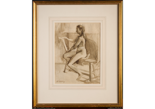 Art School study of a seated nude