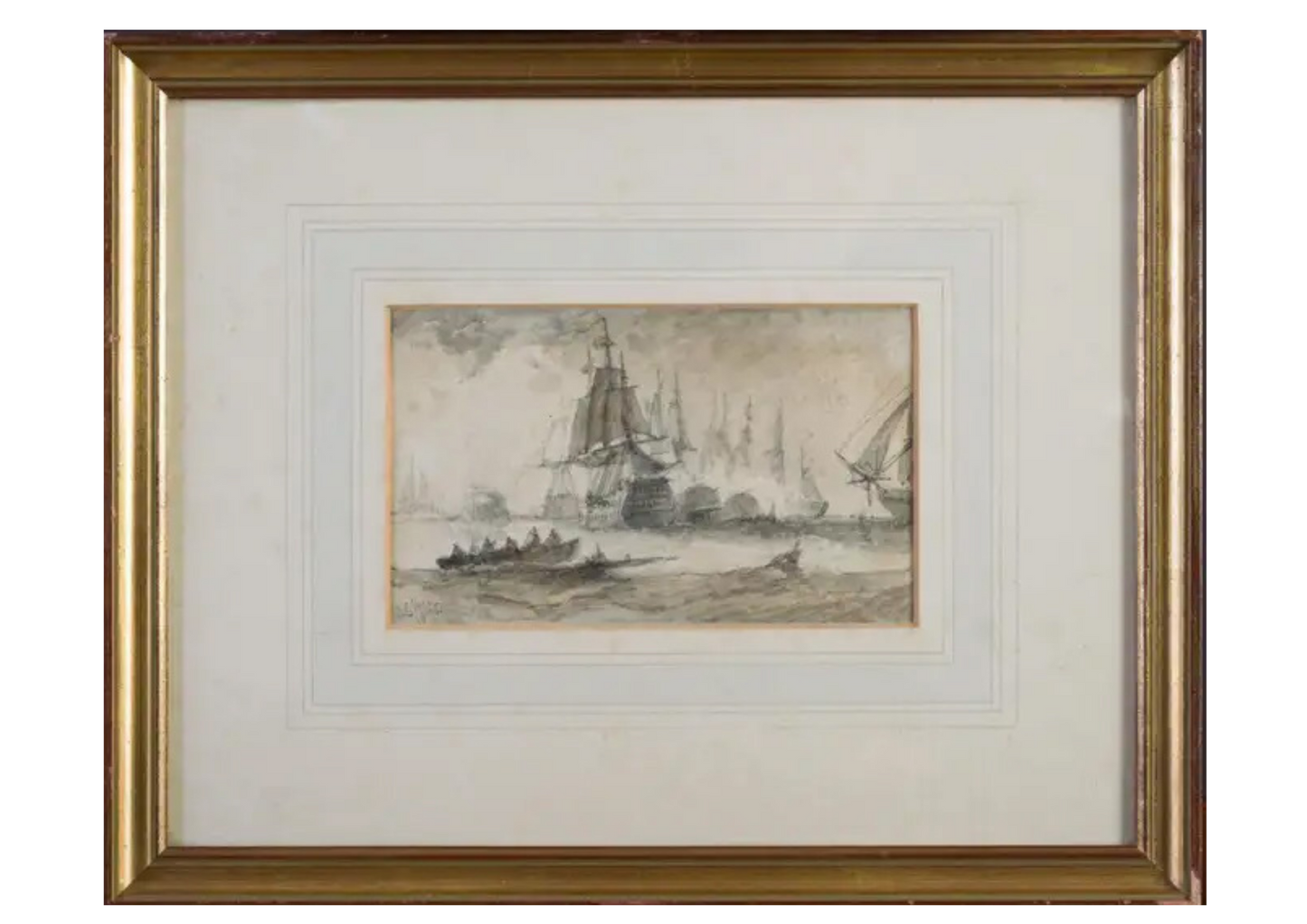 Man of War. The Fleet in action
