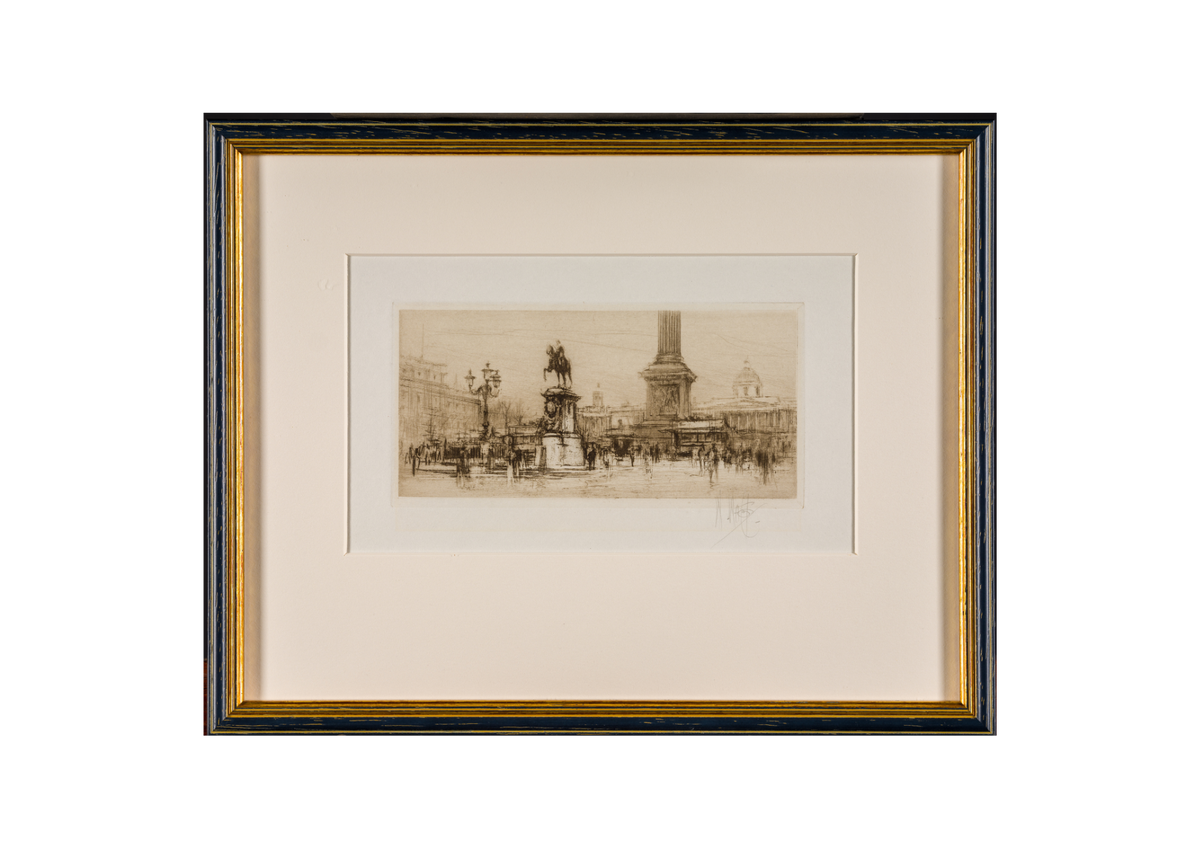 Collection of 8 pencil signed etchings of various locations