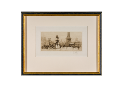 Collection of 8 pencil signed etchings of various locations