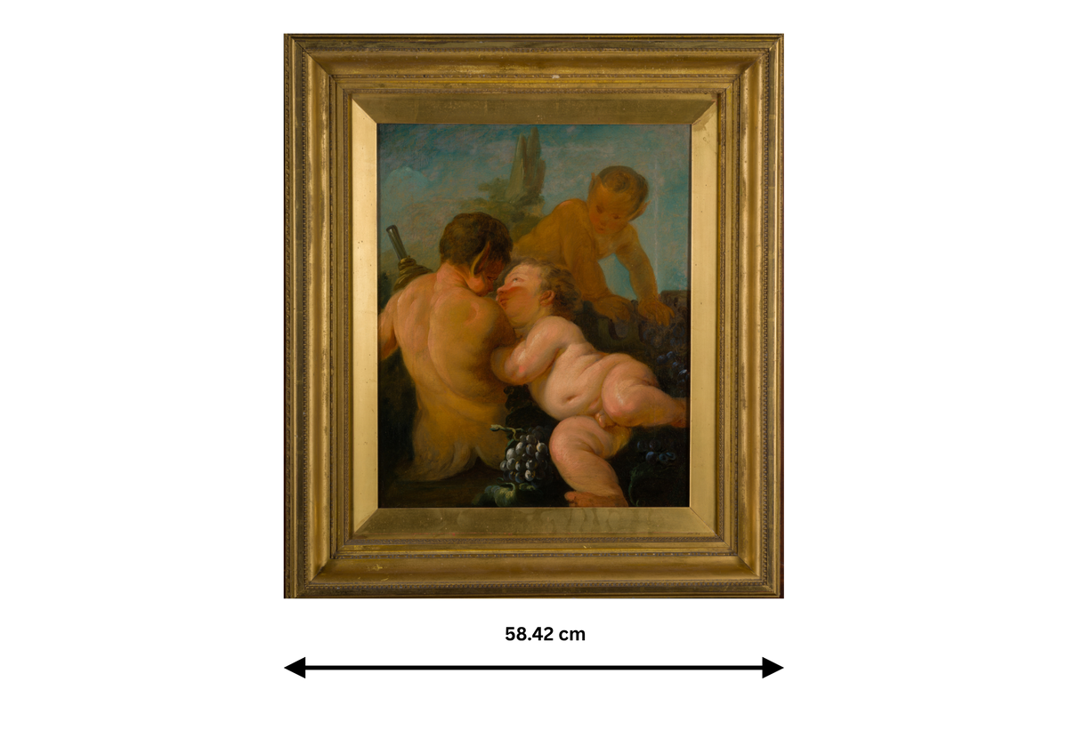 A Mythological Allegory of a Bacchanalian Scene with Putti and Satyrs