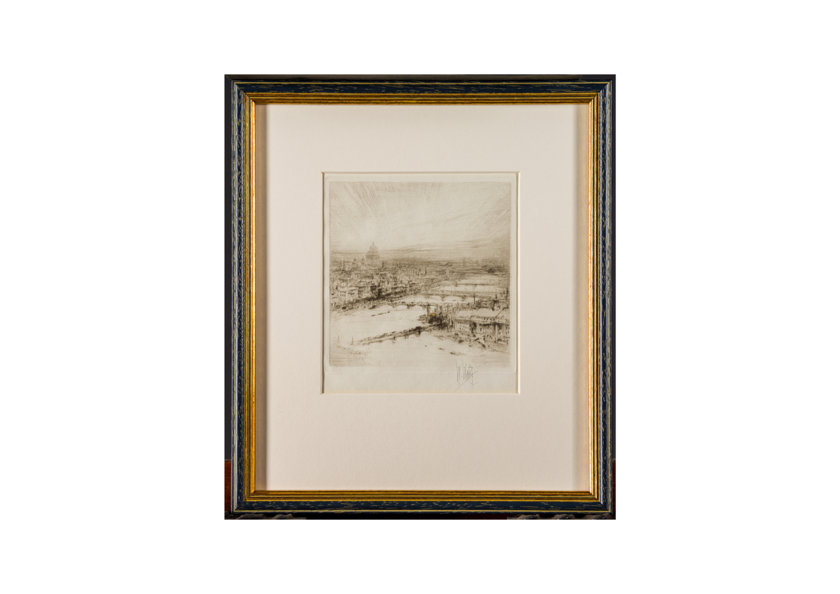 Collection of 8 pencil signed etchings of various locations