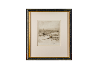 Collection of 8 pencil signed etchings of various locations