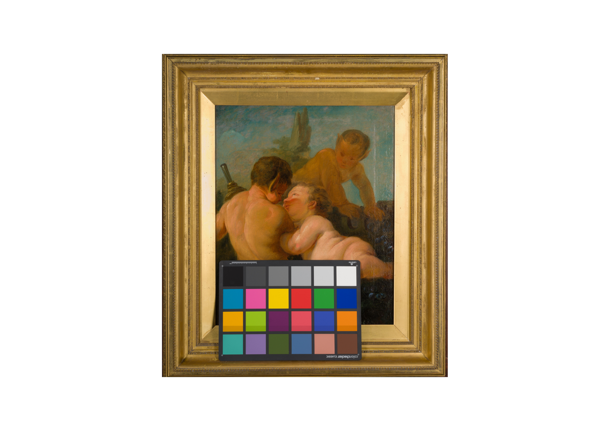 A Mythological Allegory of a Bacchanalian Scene with Putti and Satyrs