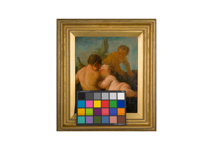 A Mythological Allegory of a Bacchanalian Scene with Putti and Satyrs