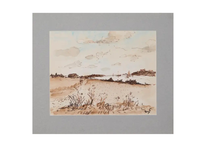 Estuary landscape, possibly Morbihan