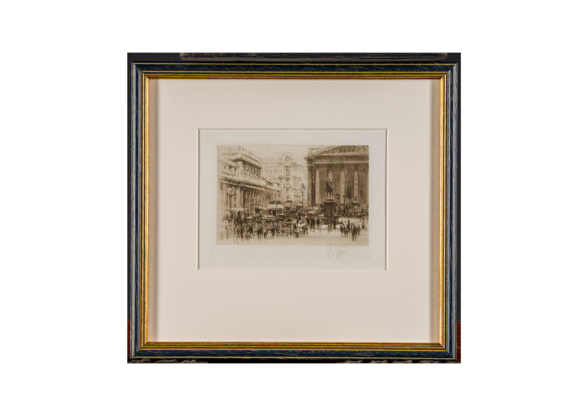 Collection of 8 pencil signed etchings of various locations