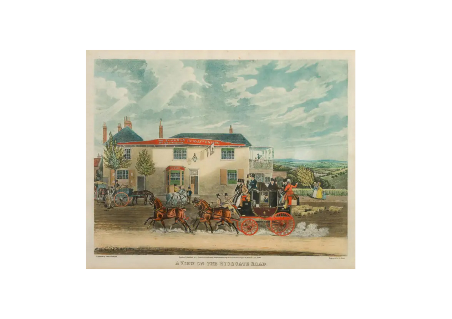 A View on the Highgate Road & The Birmingham Tally Ho Coach