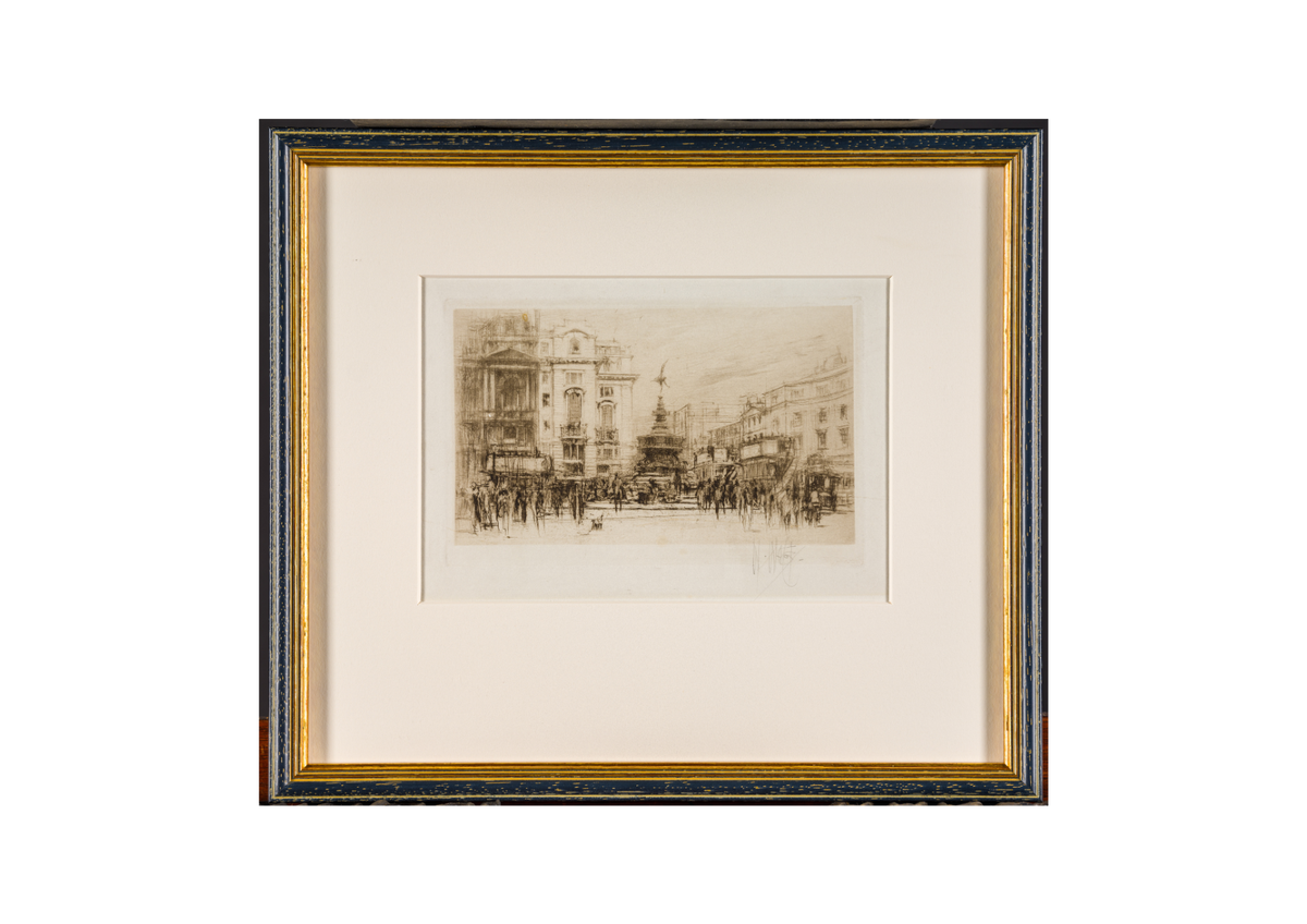 Collection of 8 pencil signed etchings of various locations