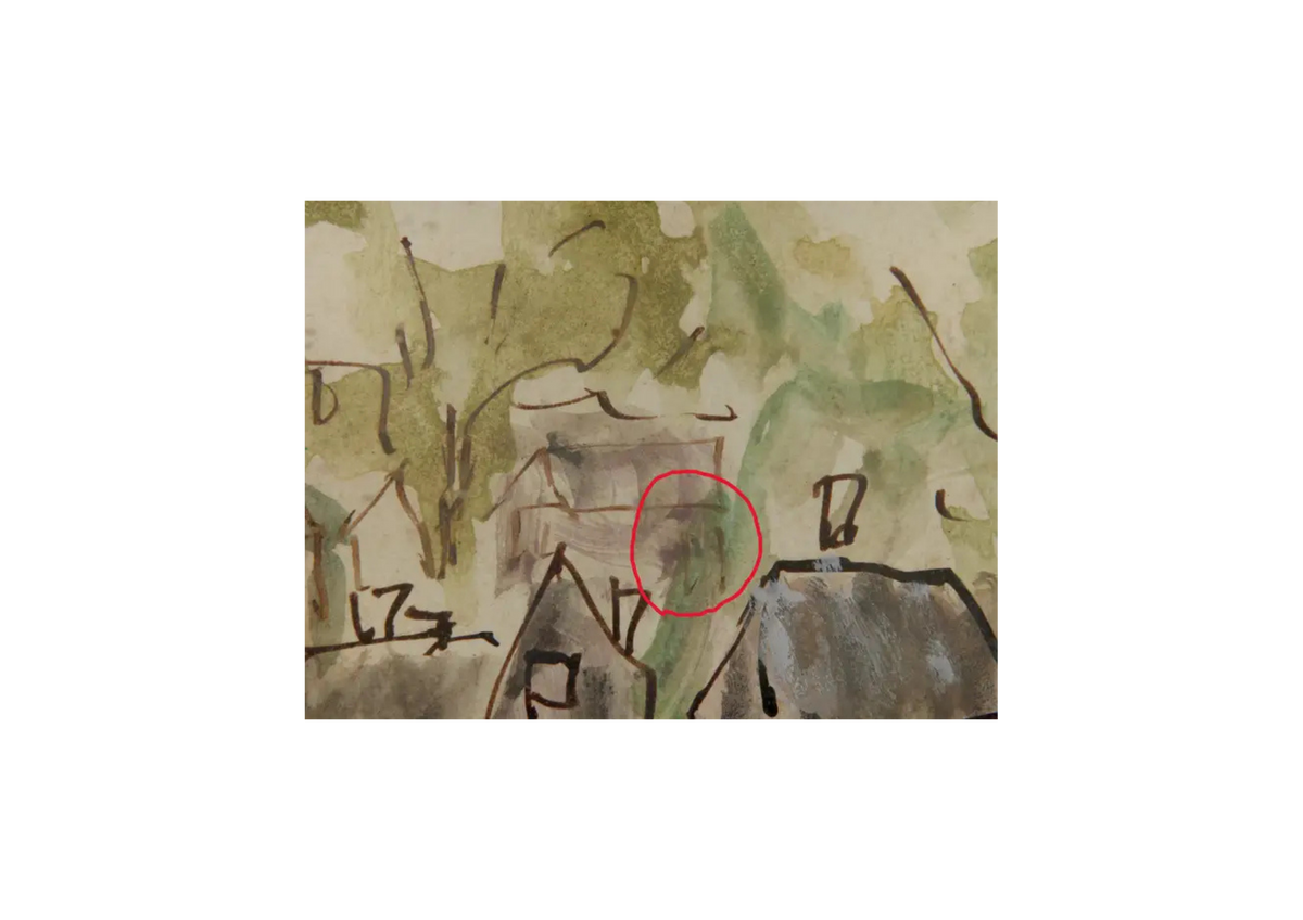 Urban Village Landscape with Trees and Figures