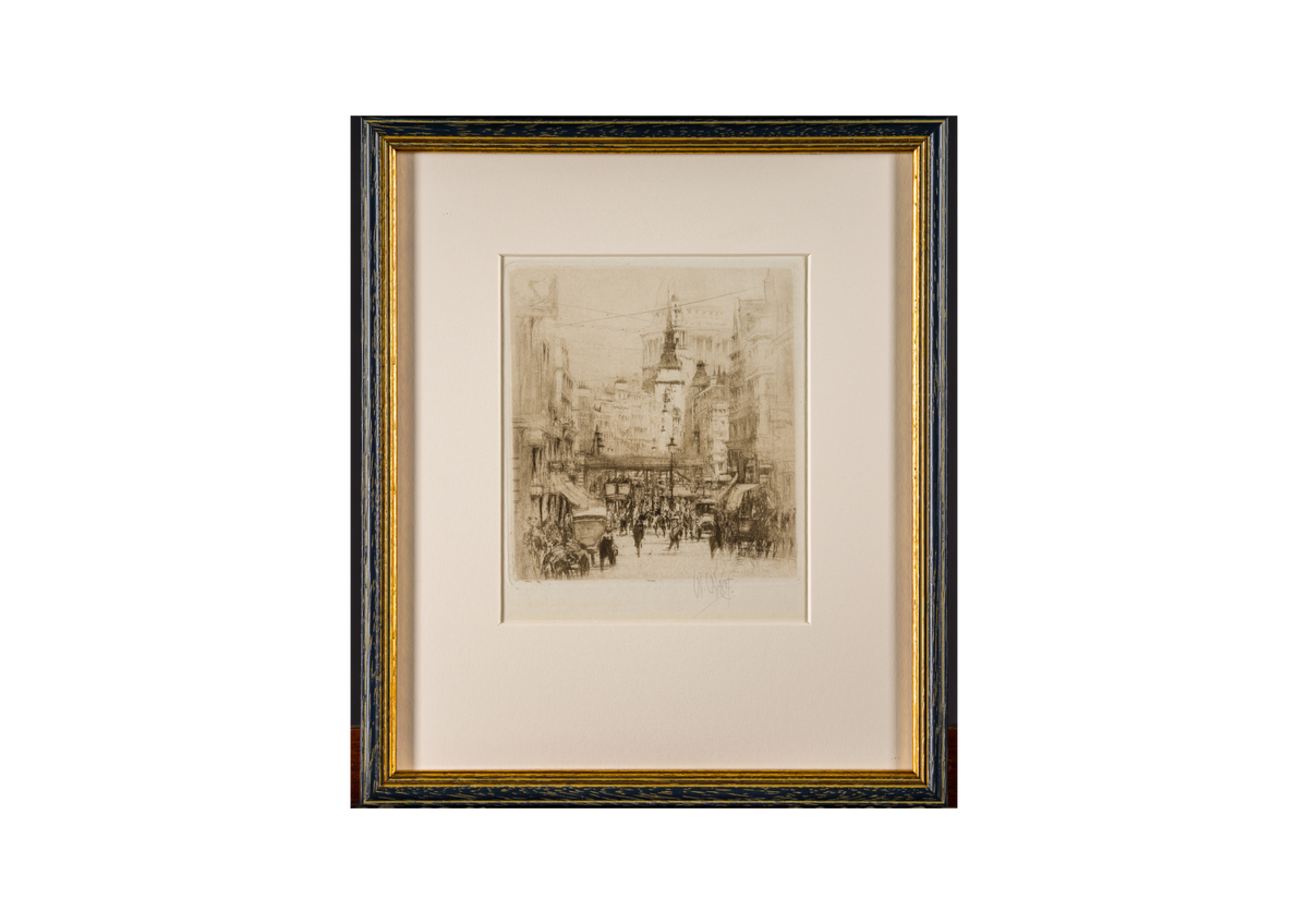 Collection of 8 pencil signed etchings of various locations