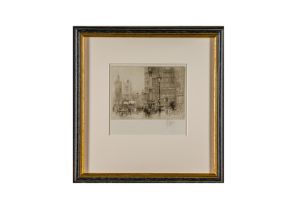 Collection of 8 pencil signed etchings of various locations