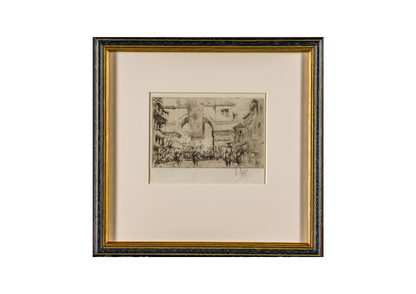 Collection of 8 pencil signed etchings of various locations