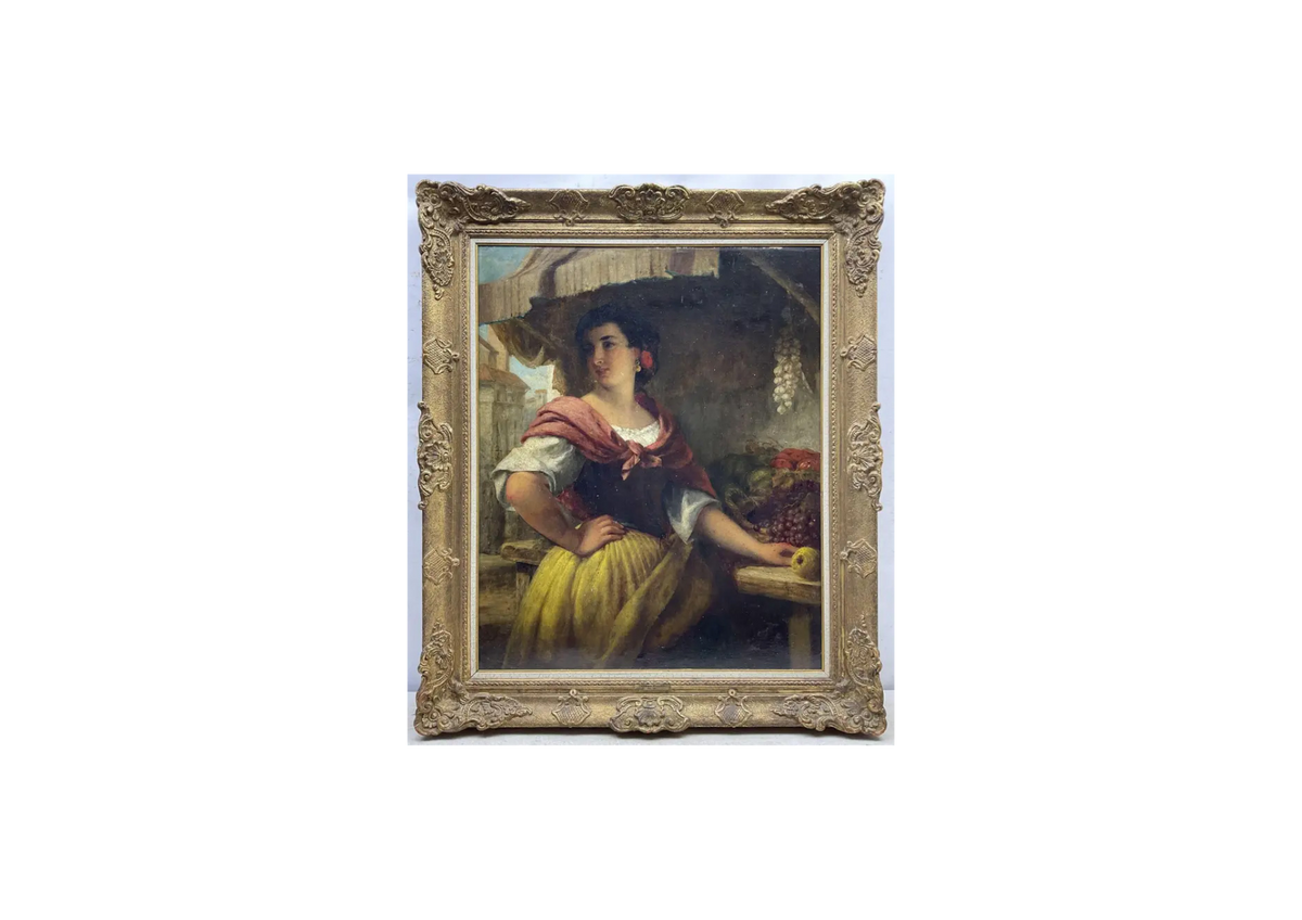 Portrait of a Spanish fruit seller