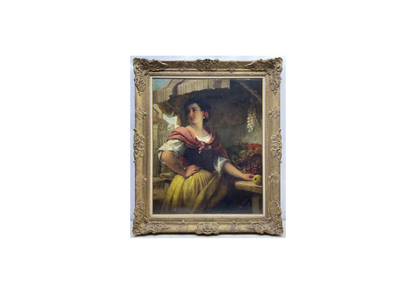 Portrait of a Spanish fruit seller